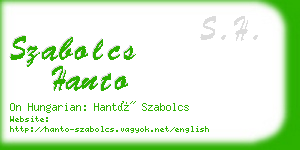 szabolcs hanto business card